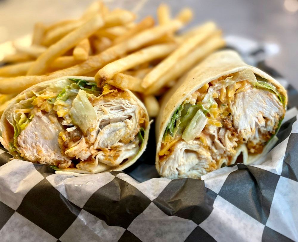 Wrap and fries